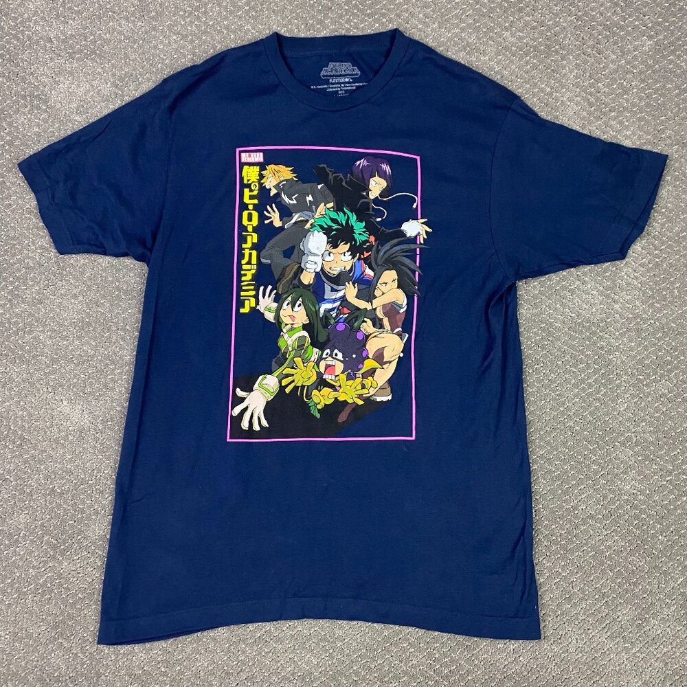 My Hero Academia T Shirt Men's Large Blue Cotton Funimation Anime